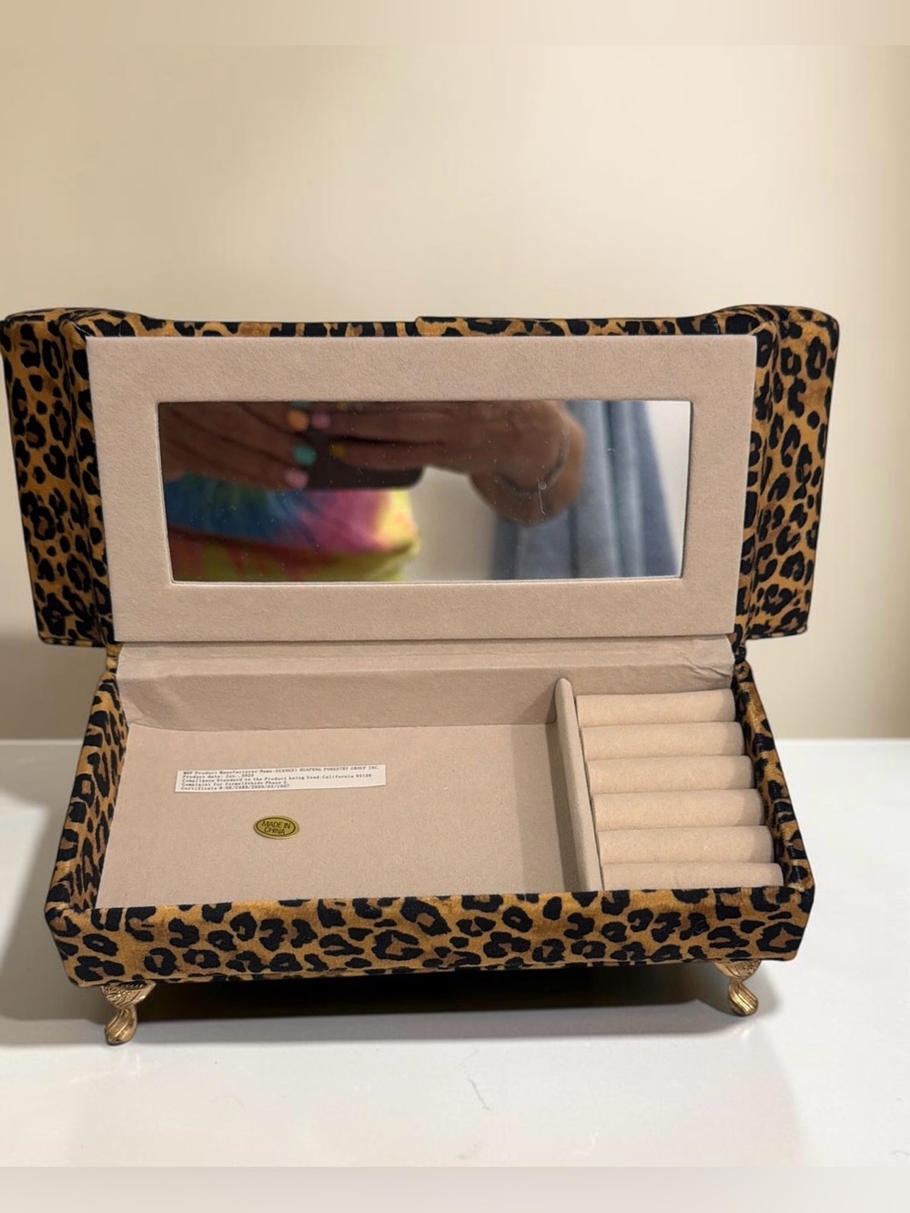 Leopard/Cheetah Mini Couch Jewelry Holder Organizer - Picture 5 of 7